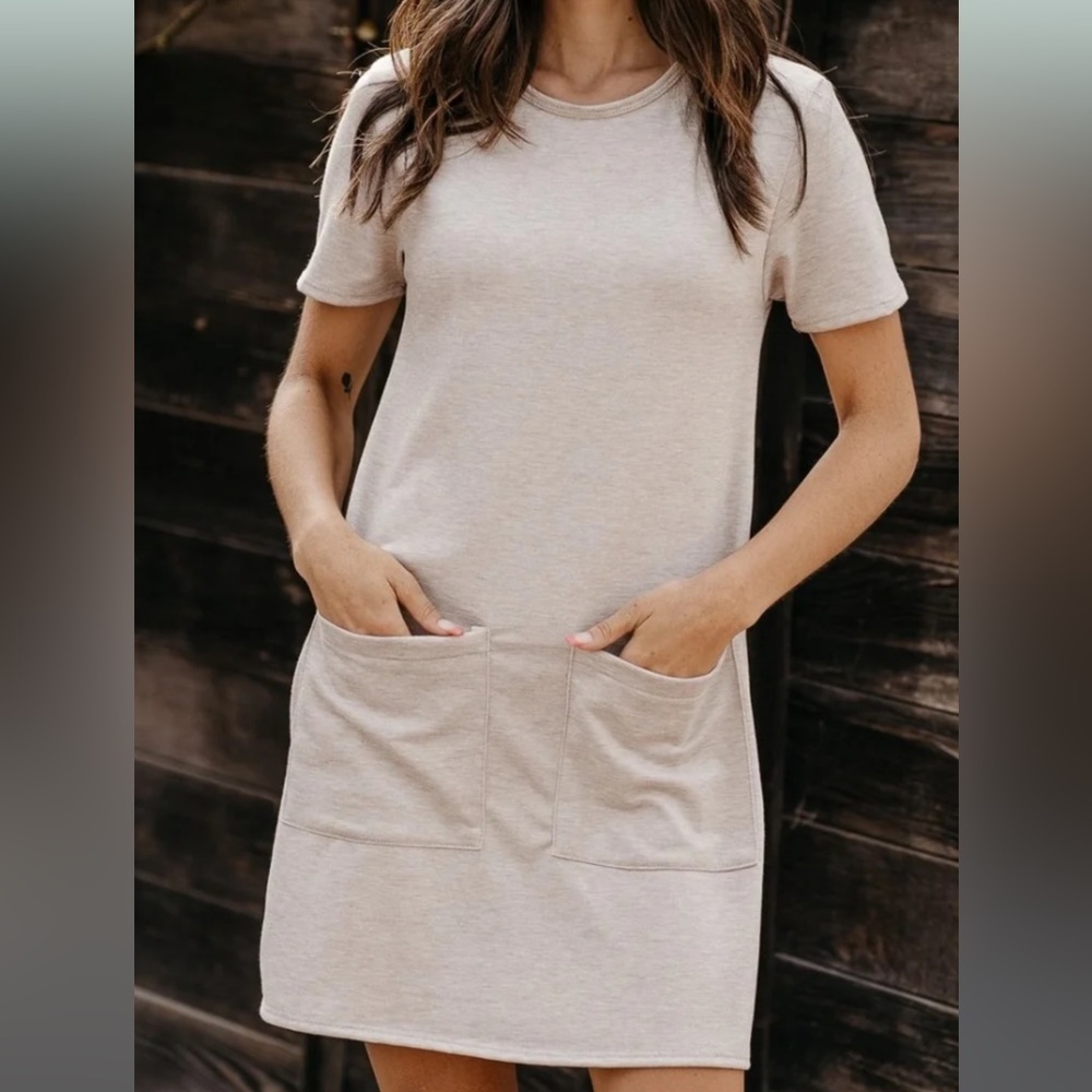 Oatmeal shift dress - Sozy, XL